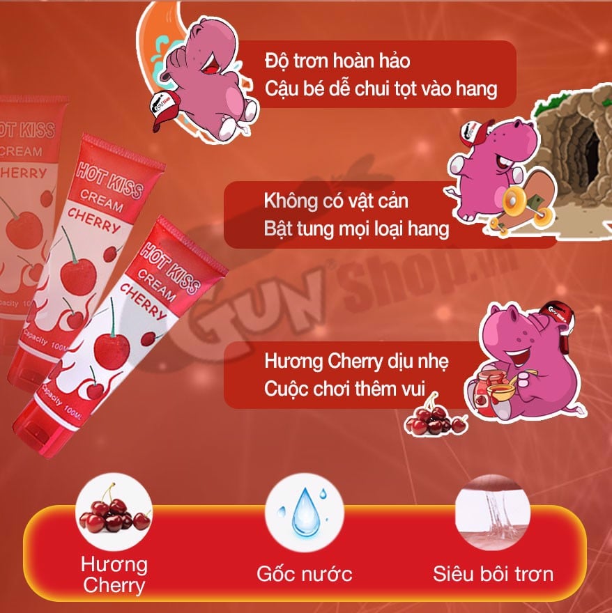 Gel Bôi Trơn Cao Cấp Hương Chery - Hot Kiss 100ml