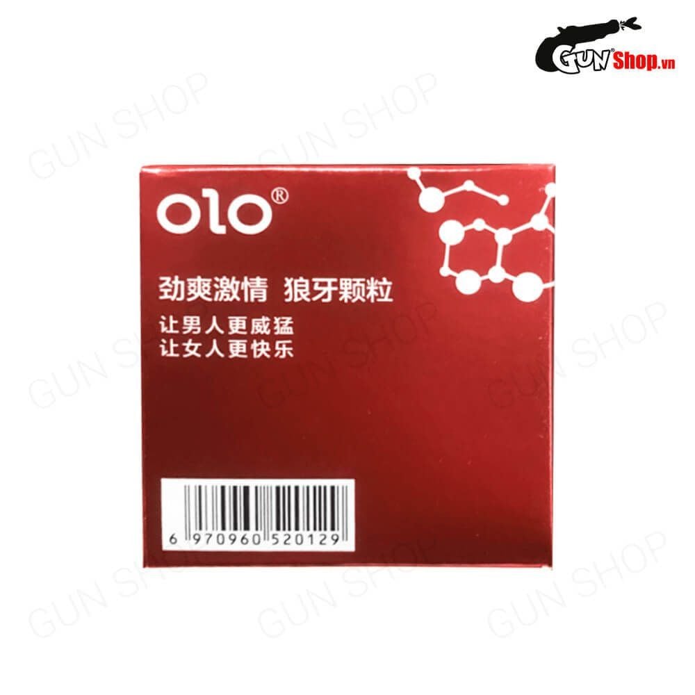 Bao cao su OLO 0.01 Large Bump Stimulation - Siêu mỏng nóng ấm hương vani - Hộp 10 cái