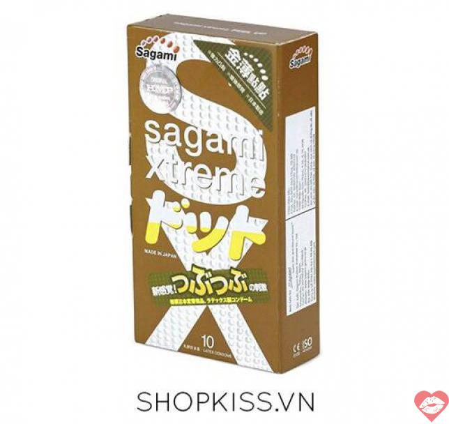 Bao cao su mỏng gai nhẹ Sagami Xtreme Feel Up