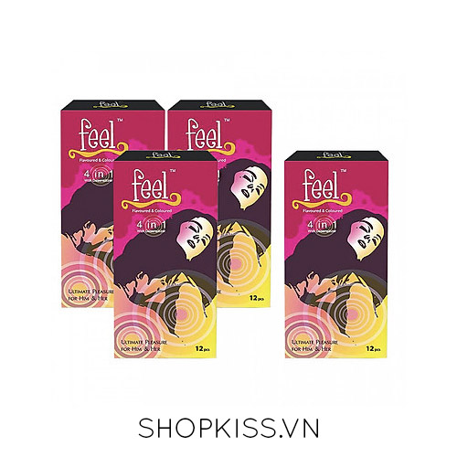 Bao cao su hương dâu kéo dài quan hệ  – Feel 4 in 1