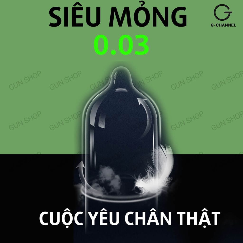 Bao cao su Kimono Long Shock - Mỏng 0.03mm kéo dài thời gian - Hộp 12 cái