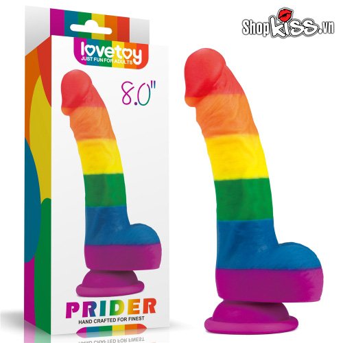 Dương vật giả silicone đa sắc Lovetoy Prider 3 size 7.5 – 8.0 – 9.0