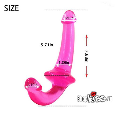 Dương vật silicone 2 đầu mềm mại dành cho cặp đôi đồng tính