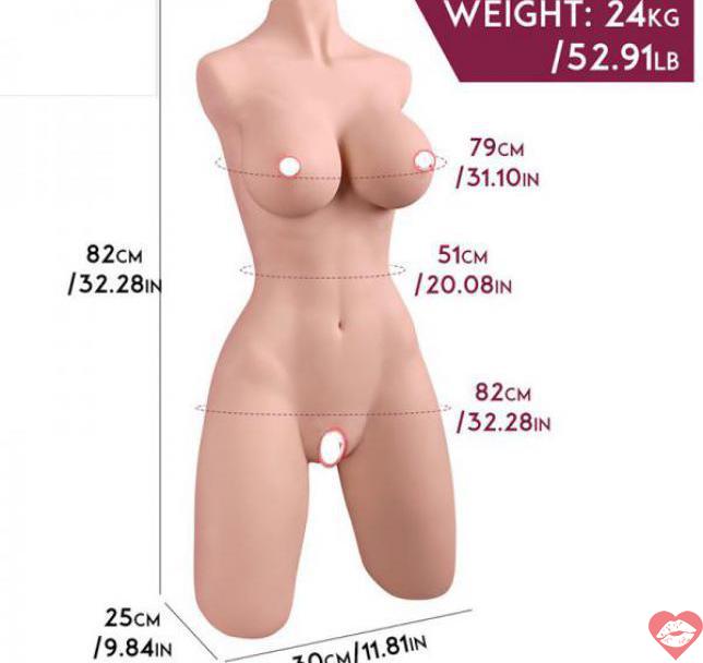 Búp bê tình dục bán thân nặng 24kg có khung mông ngực to âm đạo khít chặt