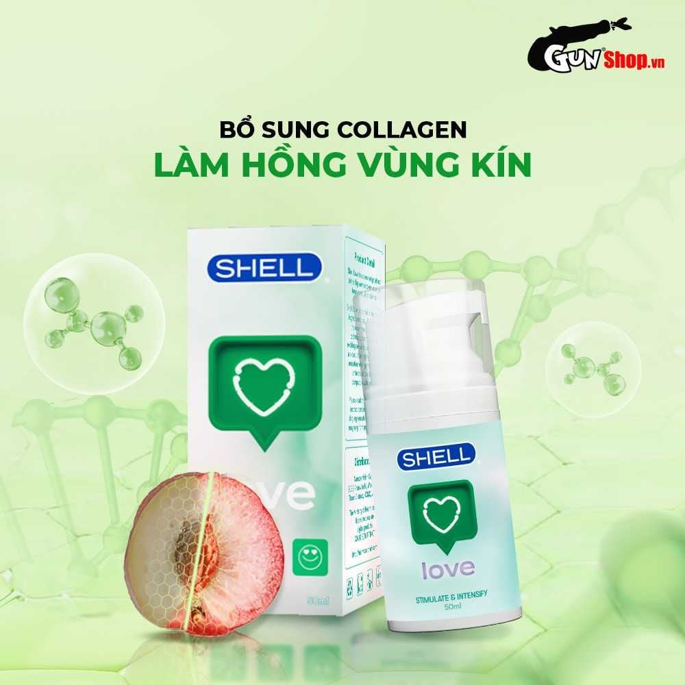 Gel bôi trơn se khít âm đạo và tăng khoái cảm nữ Shell Love Green - Chai 50ml