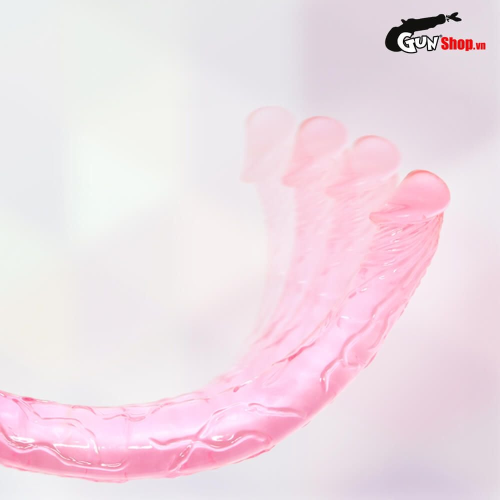 Dương vật giả 2 đầu Chisa Hi-Rubber 13 Inch Hồng