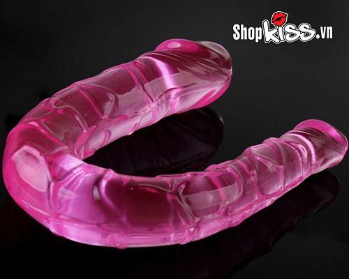 Dương vật 2 đầu trong suốt Double Dong – Cho cặp đồng tính Nữ