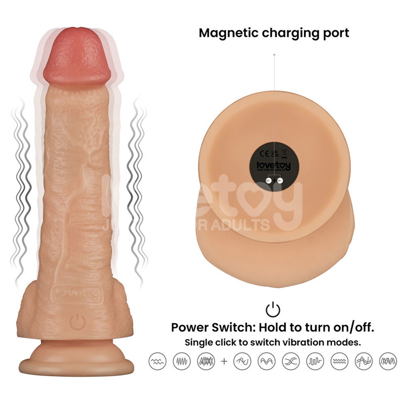 Dương Vật Giả Lovetoy 8 inch Power Basics 10 chế độ
