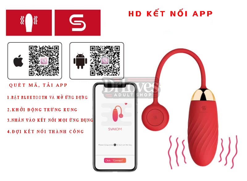 Trứng Rung Svakom ELLA 11 Chế Độ Rung Điều Khiển APP