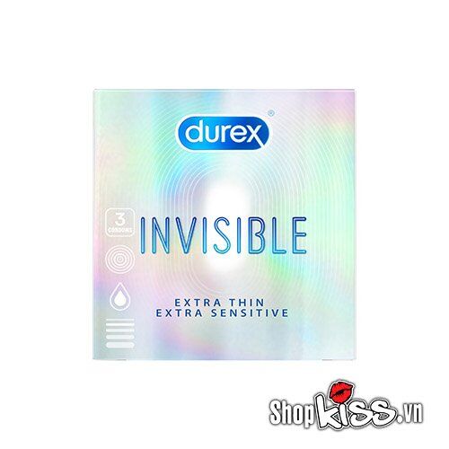  Bán Bao cao su siêu mỏng Durex Invisible – Hộp 3 cái nhập khẩu